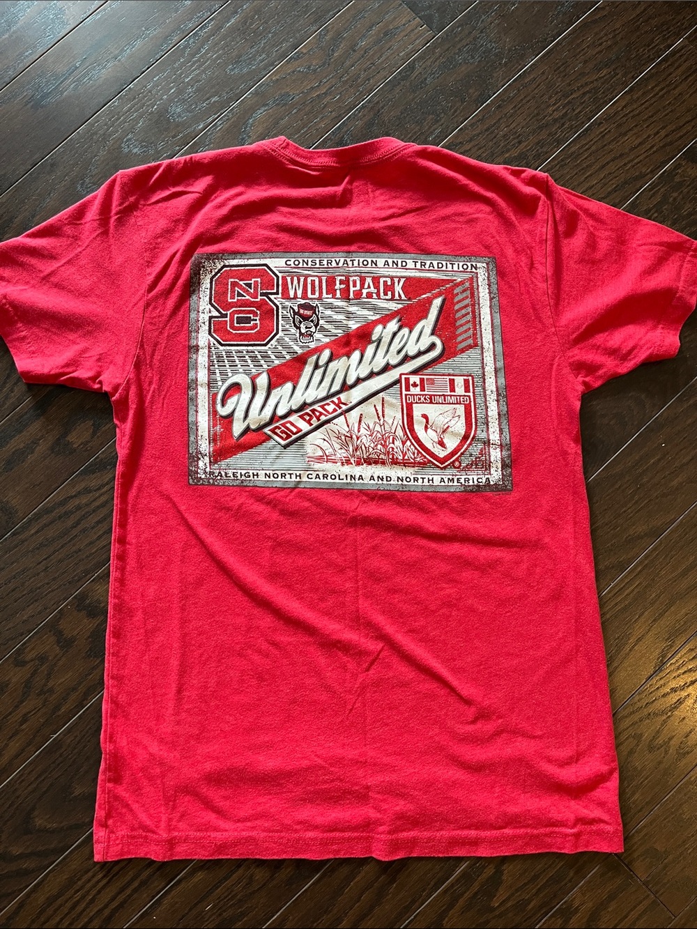 NC STATE Red Wolfpack "Ducks Unlimited" Graphic Short Sleeve Tee